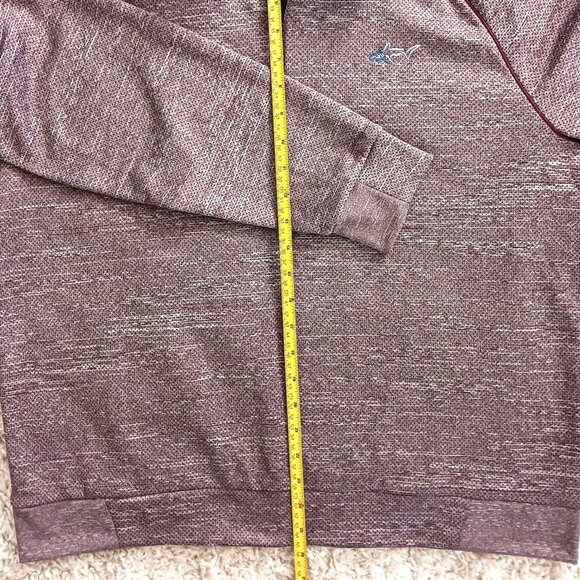 Greg Norman Mens Sweater Size Large Burgandy 1/4 Zip Pullover Preppy Golf Sports - Picture 9 of 10